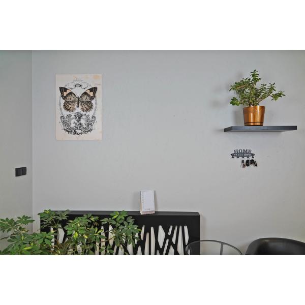 Schlüsselanhänger SCHWARZ aus Metall Tür LOFT Modern Schlüssel Bügel / HOME SWEET HOME