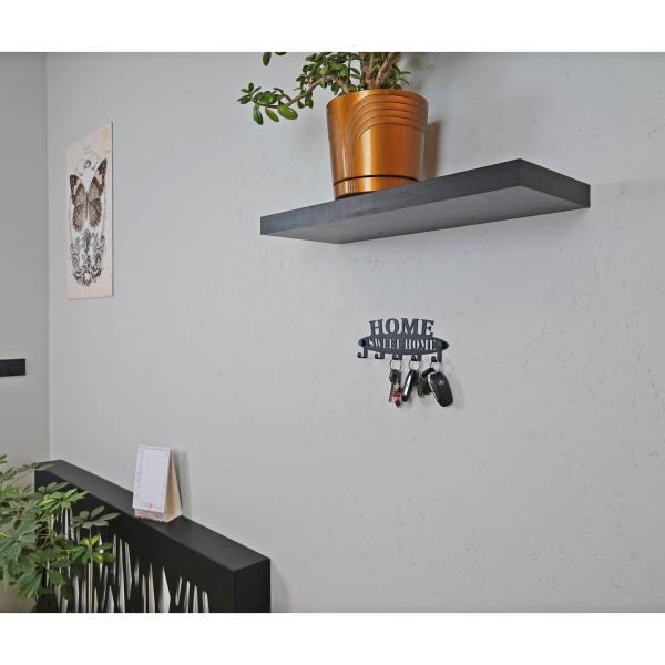 Schlüsselanhänger SCHWARZ aus Metall Tür LOFT Modern Schlüssel Bügel / HOME SWEET HOME