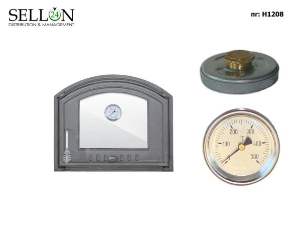 Backofentür aus Gusseisen Ofentür Pizzaofentür Garten Grill Brotofen