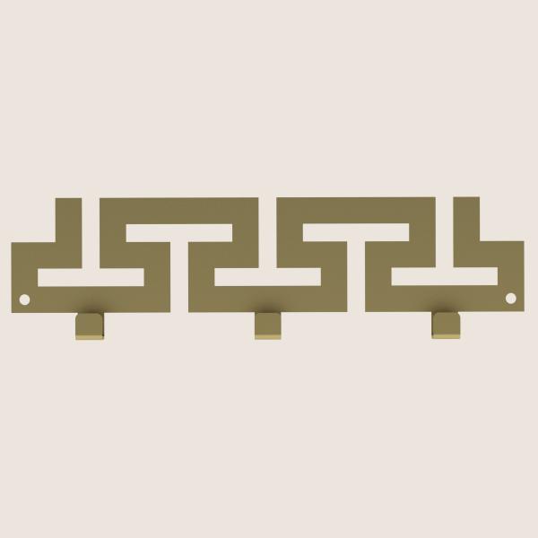 Kleiderhaken Garderobenleiste Hakenleiste GOLD - 29 cm - aus Metall, für Eingang, Flur, Schlafzimmer, Flurgarderobe mit 3 Haken / VIPER 290