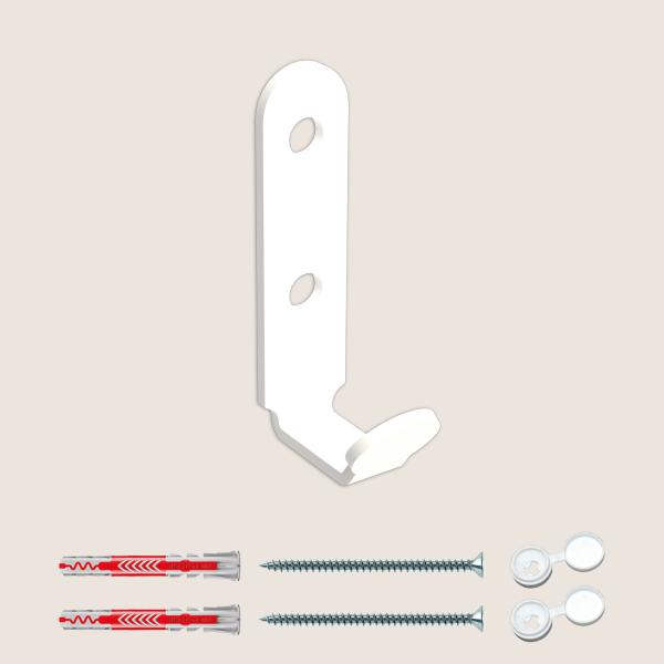 Kleiderhaken Garderobe Hakenleiste WEIß aus Metall, Bügel für Eingang, Flur, Schlafzimmer, Flurgarderobe / VOX PETIT