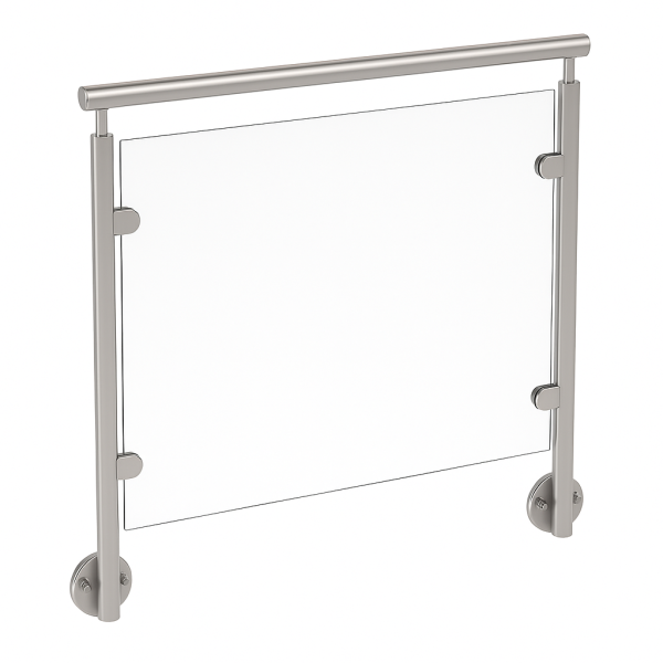 Glasgeländer vorgesetzt Edelstahl Geländer Konfigurator Komplett Wandmontage Treppen Balkongeländer Glasklemmen Balkon V2A