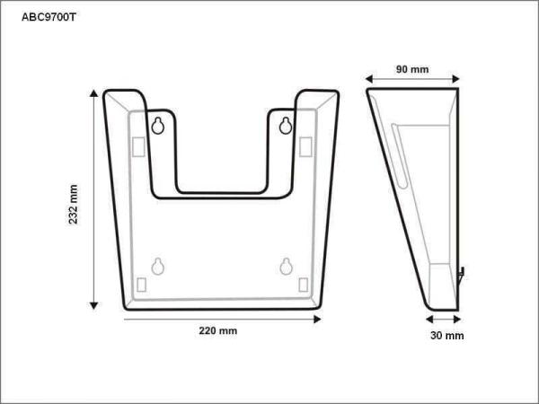 Wandsystem Hochformat DIN A4 Aufsteller Prospektständer Wandprospekthalter