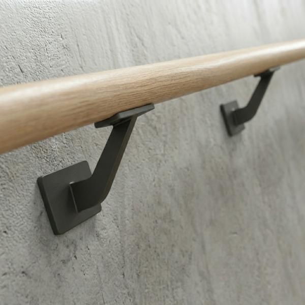 Handlaufhalter Wand Anthrazit RAL 7016 Rohr 42.4mm Stahl Handlaufträger