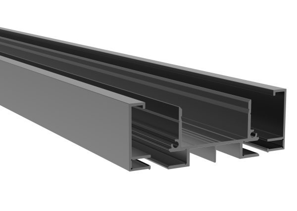 Aluminium Zaunadapter Jalousien Füllung 66x40 mm Zaunschiene Profil Anthrazit Abdeckschiene 1200 / 1500 / 1700 mm