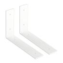 2 x Halterung für Regal 200x130 mm Metall Stütze Möbel Wandhalter WEIß