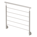 Relinggeländer Edelstahl vorgesetzt Geländer Konfigurator Balkongeländer Treppengeländer Balkon Terrasse Seitliche Montage Treppen Relingpfosten 42,4 mm V2A